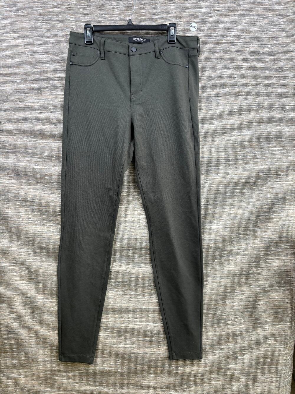 Liverpool Los Angeles Aubergine Skinny Pant Womens Size 12/31 Green XM2015XLBBV1